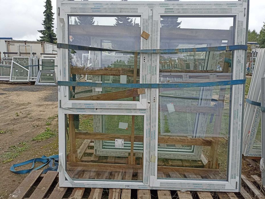Okno tarasowe pcv 204/210 trzy szybowe okno+balkon