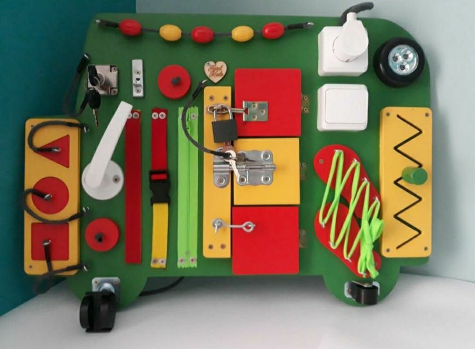 NOWA Tablica manipulacyjna sensoryczna Montessori MarWer Kids