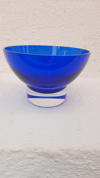 Taça/ Acucareiro vidro azul