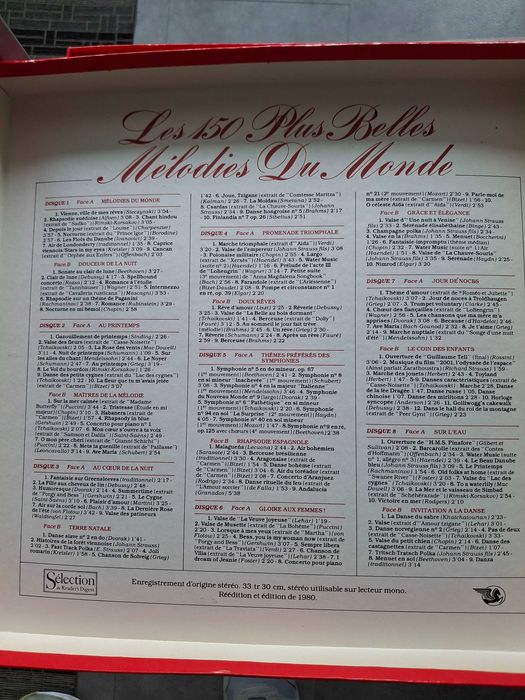 Discos vinil-Les 150 Plus Bells Melodies Du Monde 8 discos vinil