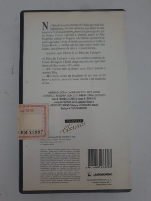 Filme Pátio das Cantigas Cassete VHS