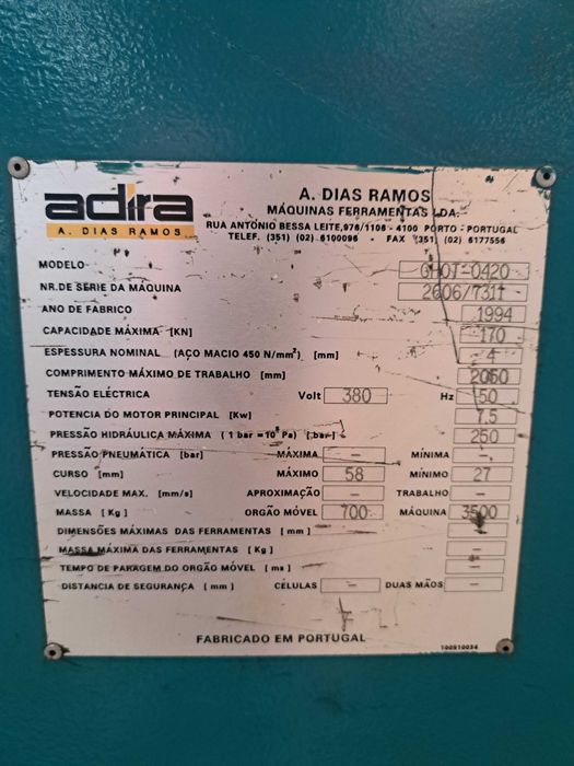 Guilhotina ADIRA modelo GHOT-0420 #FA51