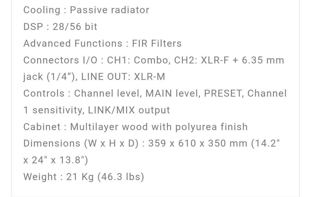 PA 2 COLUNAS MONTARBO Colunas R112 ativa 2400W 12 '131 db
