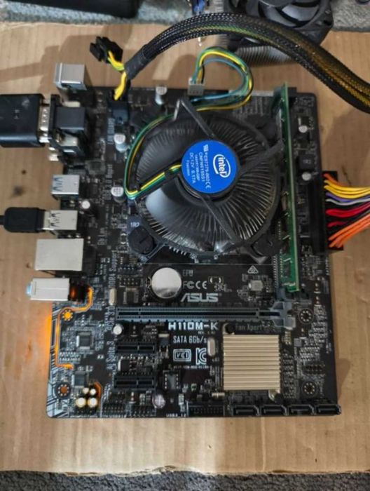 Комплект! Asus H110M-K s1151 + i3 6100 + 8gb ddr4
