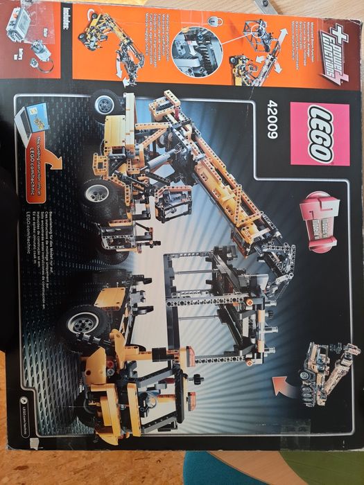 Lego technic, dźwig 2w1, 11-16, 42009, napęd na baterie