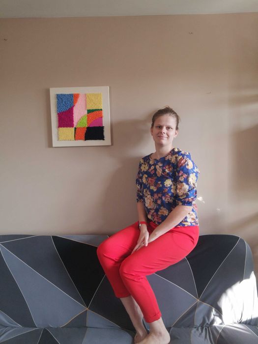 ręcznie tkany obraz