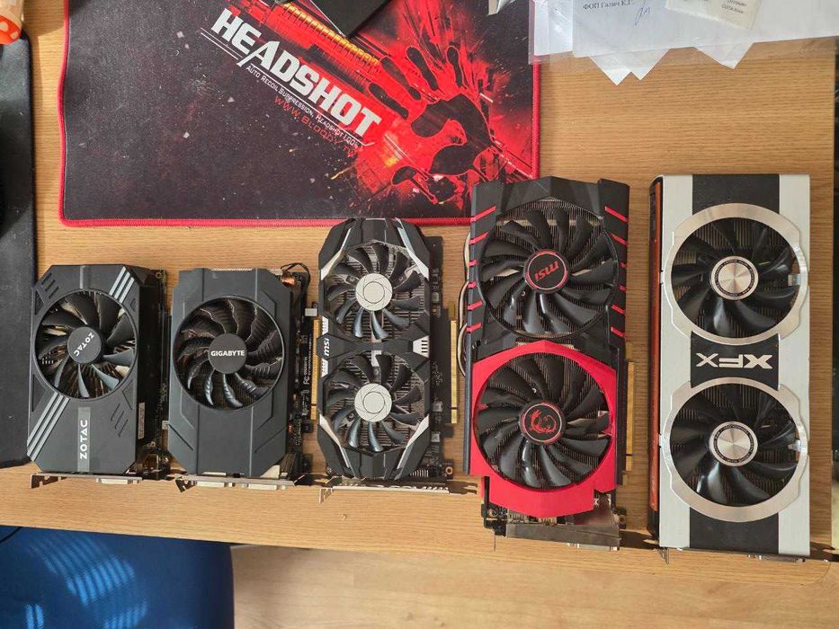 Продам відеокарти  Gtx 970, Gtx 1050Ti OC, XFX R7970