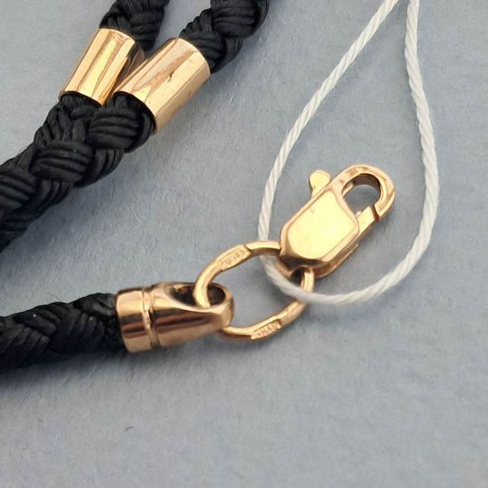 Шовкова  цепочка золотий ланцюг  55 см шовковий ланцюг з вставками