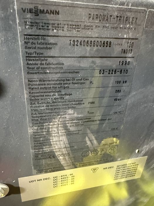 Piec Viessmann do demontazu
