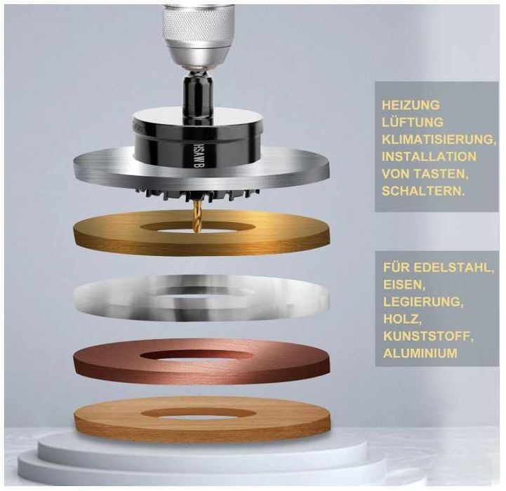Otwornica widiowa do metalu średnica 120mm HSAWBIT