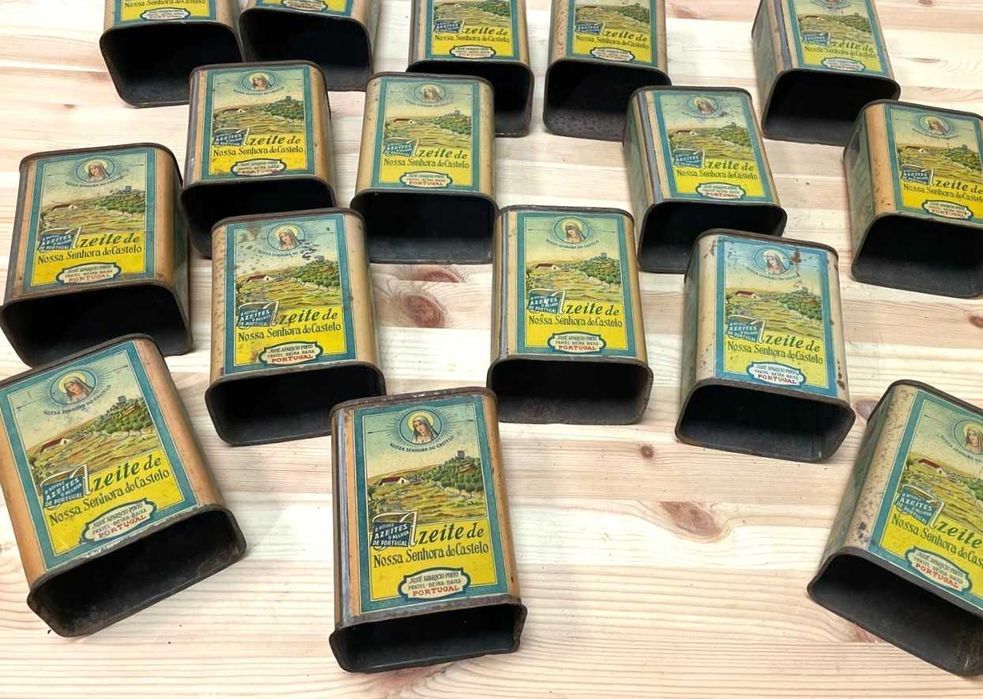 Latas antigas de azeite, para coleção ou decoração