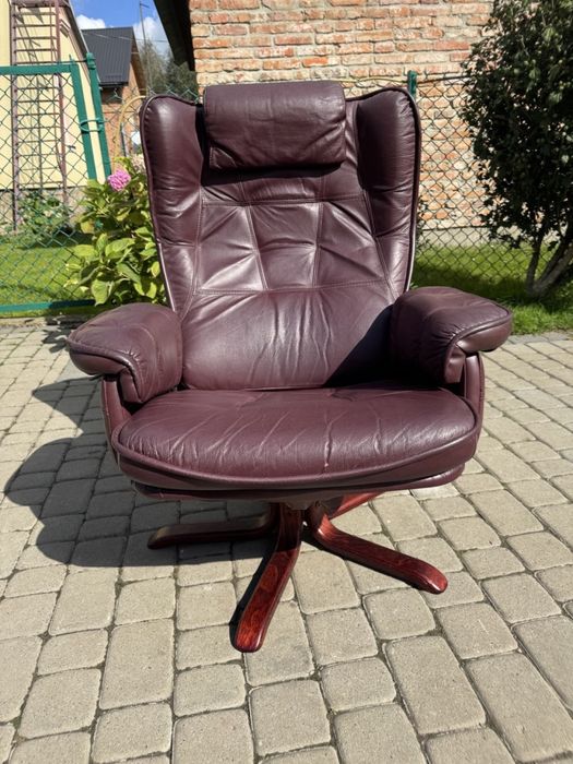 Крісло реклайнер шкіряне (00124) крісло релакс