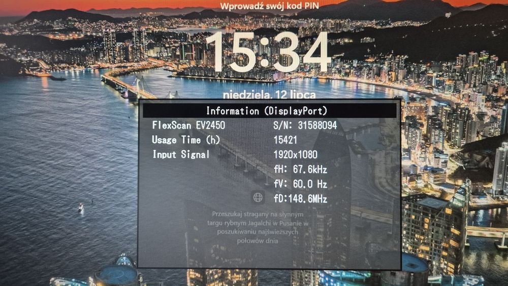 Monitor Eizo ev2450