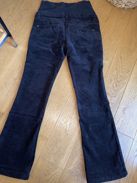 Spodnie ciążowe sztruks, czarne, H&M MAMA rozm. 40