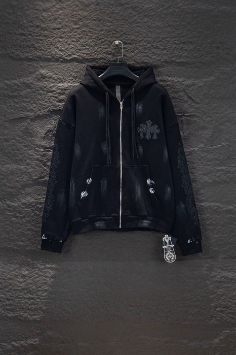 BALENCIAGA худи зип мужское оверсайз унисекс черное оригинал