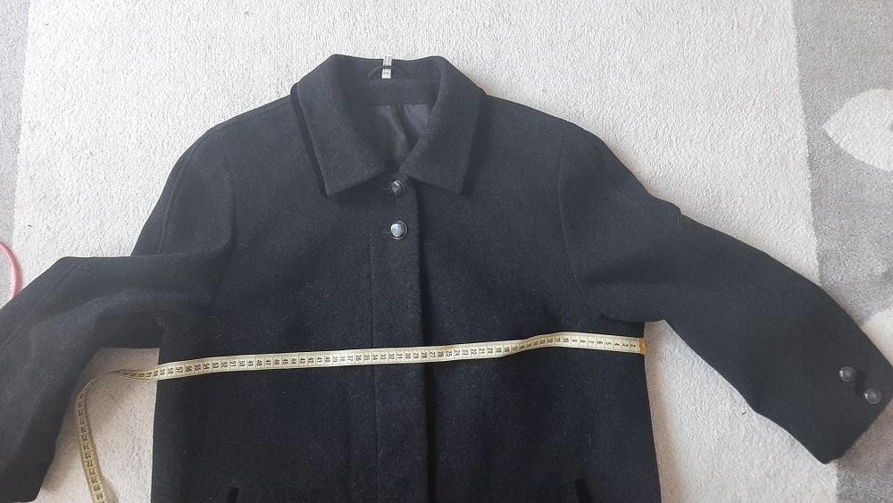 Dlugi welniany kaszmirowy plaszcz vintage oversize klasyczny cashmere