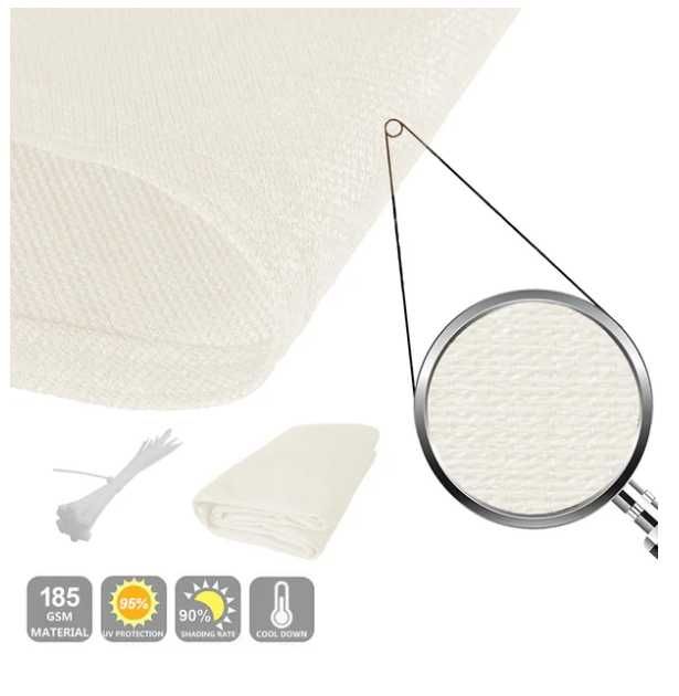Wodoodporna Osłona Mata Balkonowa 75x300cm Kremowa OFFWhite