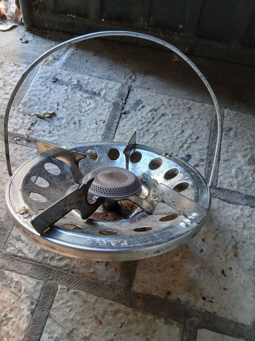 Grelha e lanterna para garrafas de gás camping