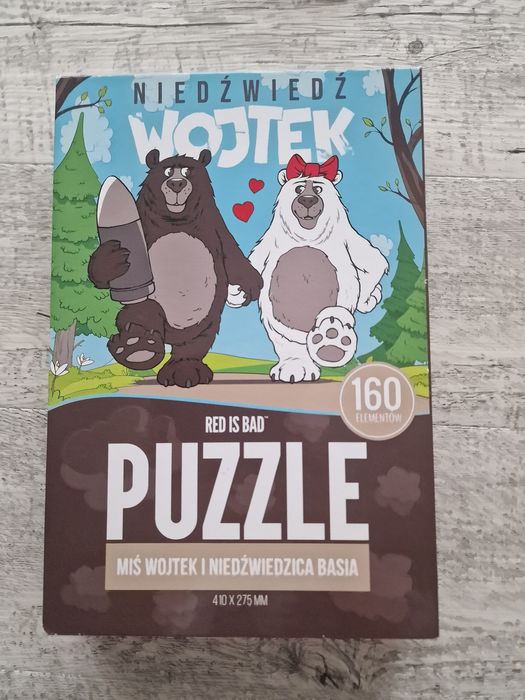 Puzzle Niedźwiedz i Basia  160 elementów Stan idealny