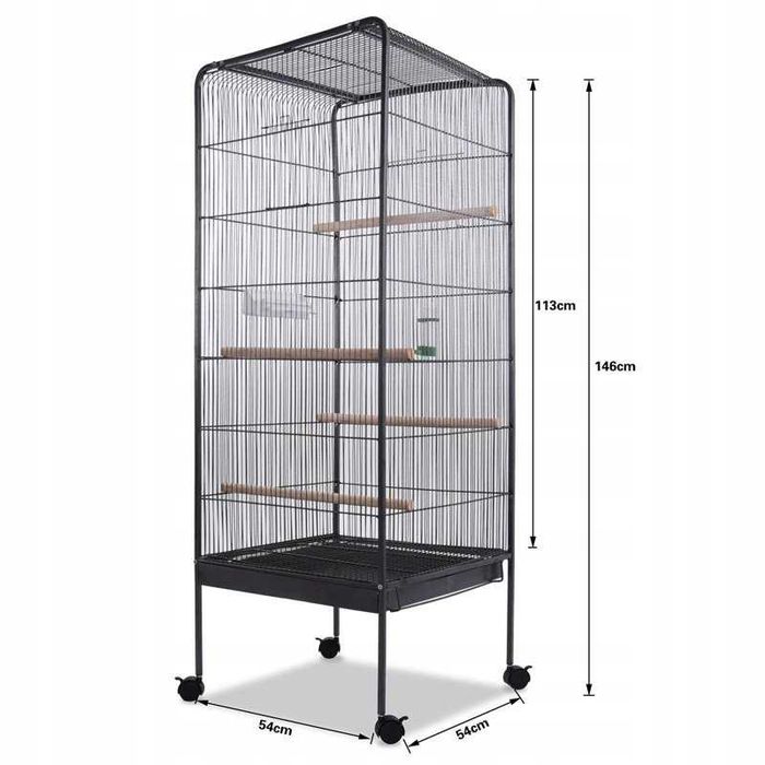 KLATKA DLA PAPUG PTAKÓW nowa duża klatka woliera z akcesoriami