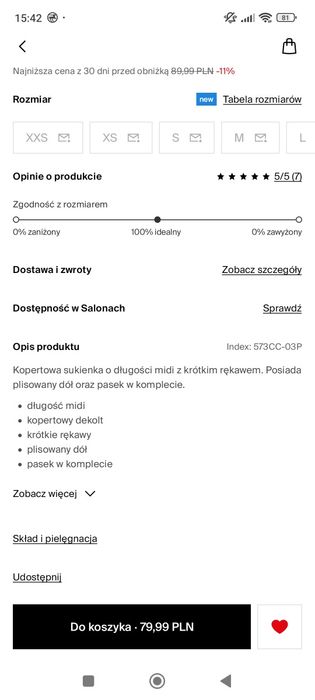 Sukienka Mohito xl