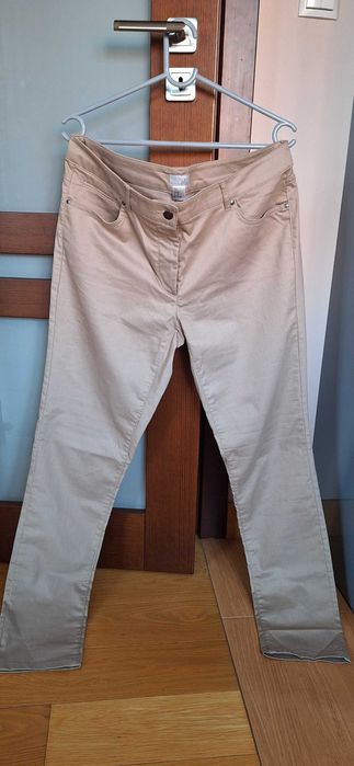 Spodnie  XXXL 46 H&M beżowe na wiosnę