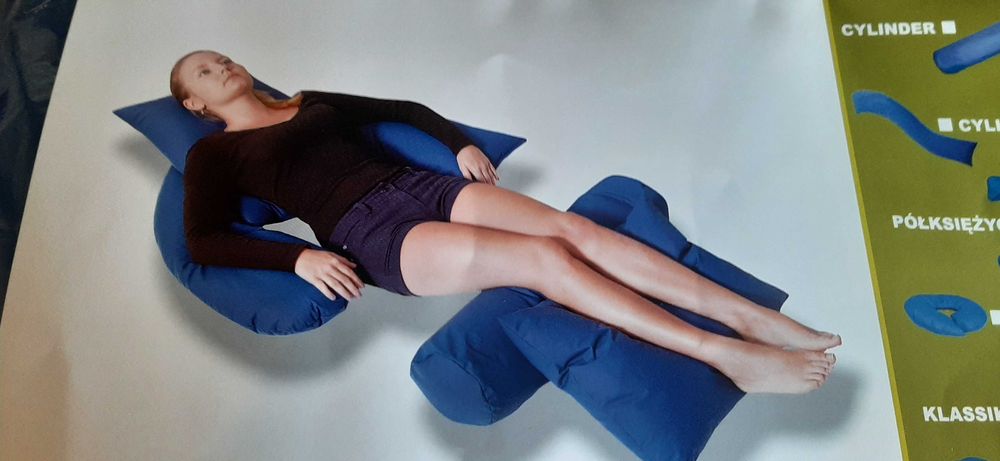 Poduszki pozycjonujące KLe zestaw 5szt - 2x poduszka klassik, 2xcylinder, 1x półksiężyc