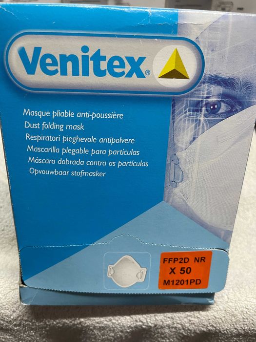 VENITEX 1201PD Máscaras filtrantes FFP2  de 50 peças.
