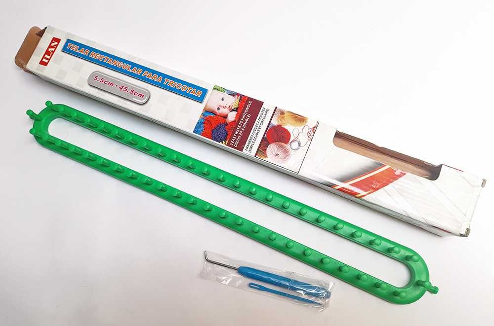 Tear retangular Tricô 45,5 cm Verde Novo