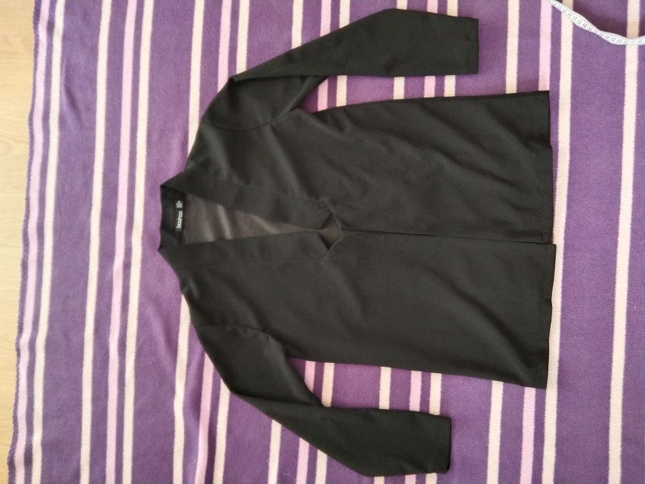 Marynarka narzutka cienka czarna 36 S Boohoo