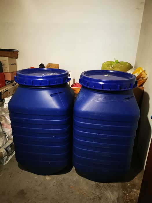 2 bidões 200L de armazenamento alimentar