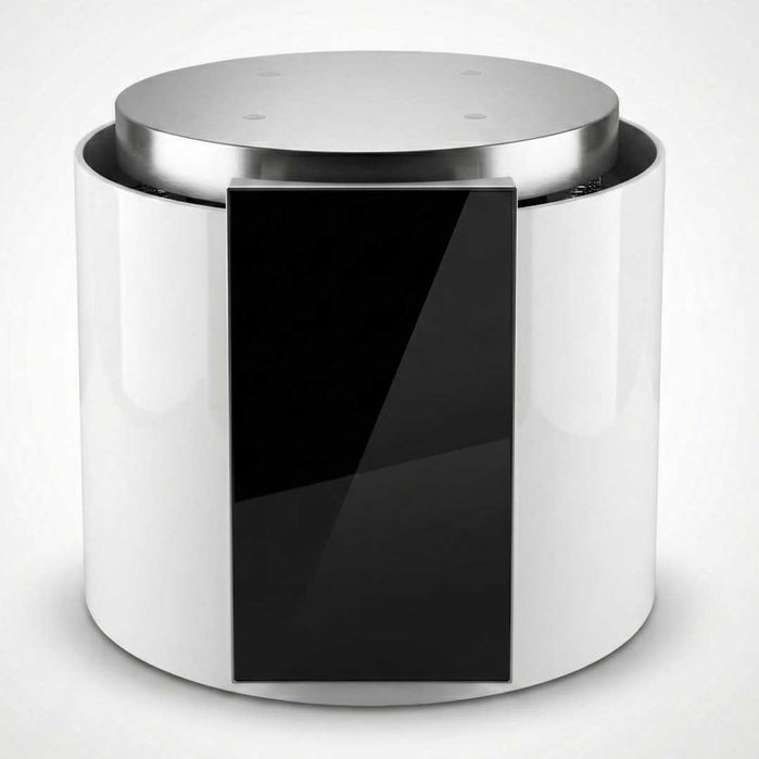 Okap wyspowy VDB ISLA GLASS WHITE 40cm 370m3/h LED 40cm Pilot 16AH41