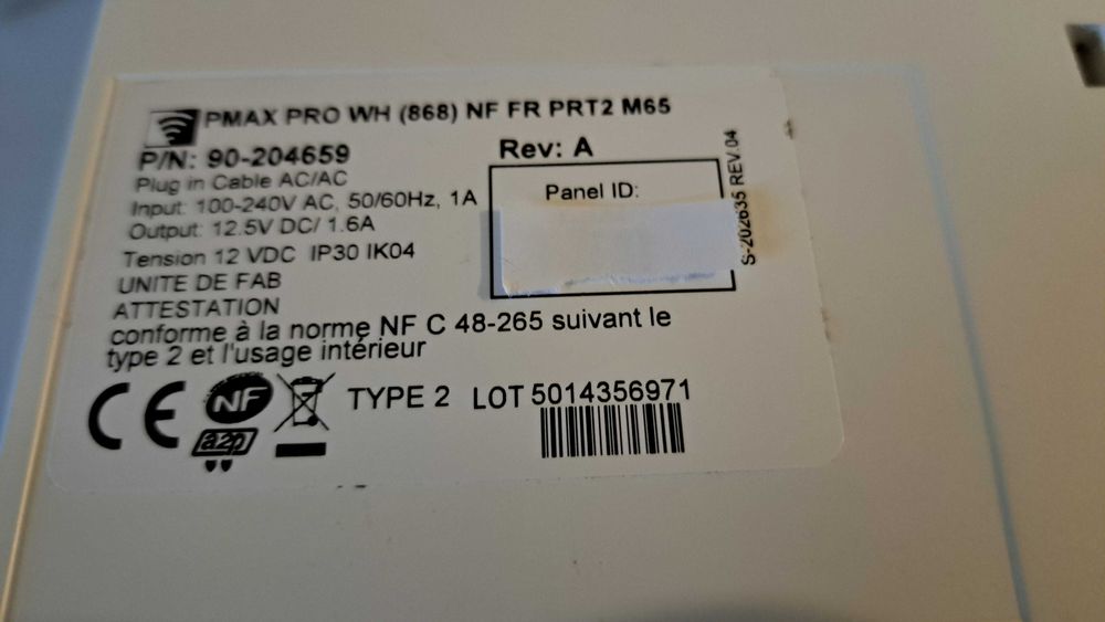 Central de Alarme PowermaxPro Visonic (868Mhz)