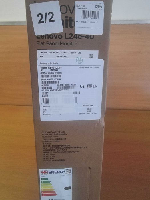 Monitor Lenovo L24e-40 (Novo)