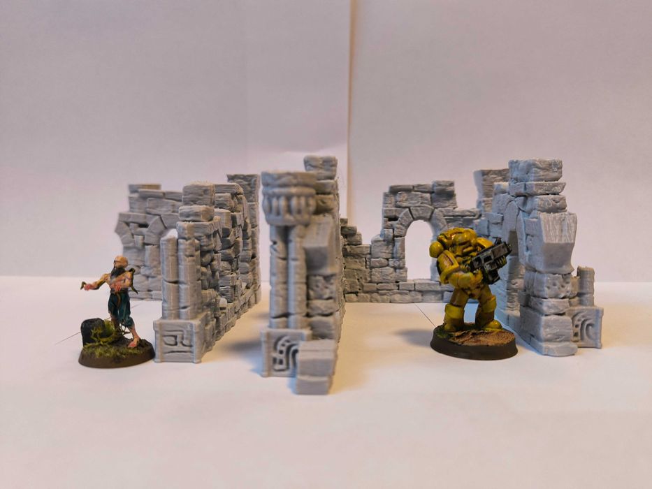 Ruinki ściany 2(Lost city) Diorama Makieta D&D