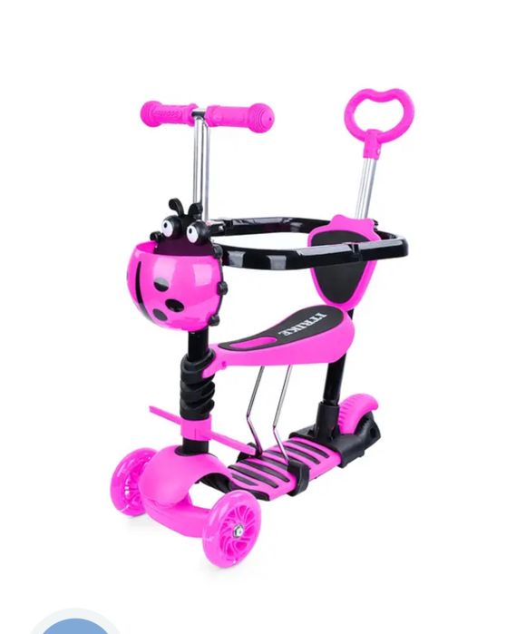 Дитячий самокат рожевий