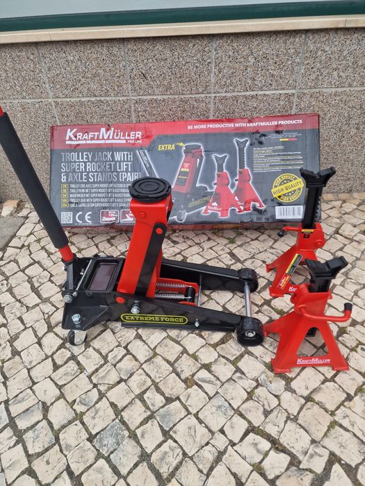 Conjunto de macaco 4 toneladas e preguiças de 3 novos