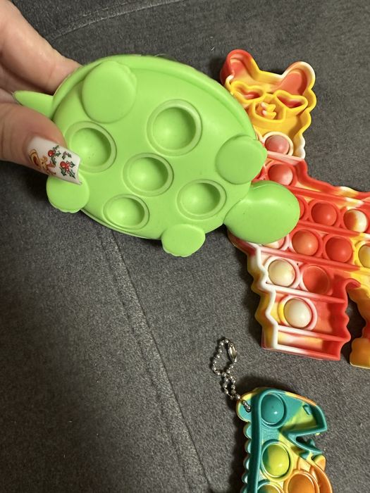 Push bubble pop zestaw 3 zabawek silikonowe sensoryczne