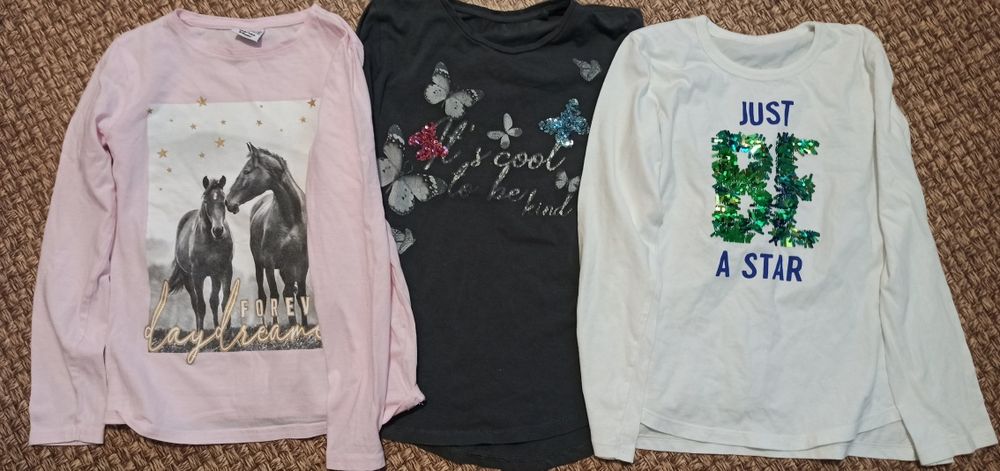 Реглани на дівчинку  на зріст 128-140. Футболка для дівчинки 7-10 рокі