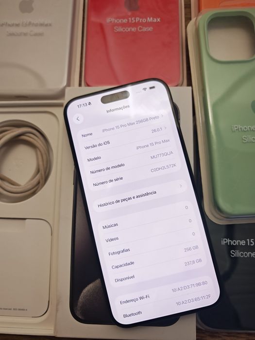 iPhone 15 Pro Max 256GB Preto Titanium   Aceito Reto