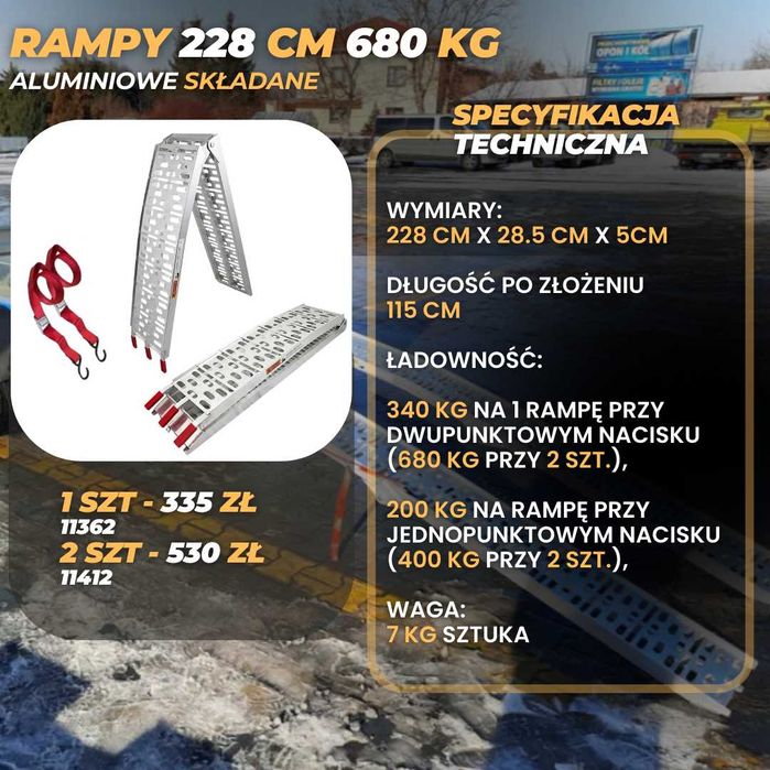 rampa najazdowa najazdy samochodowe najazd motocyklowy - Nowe!
