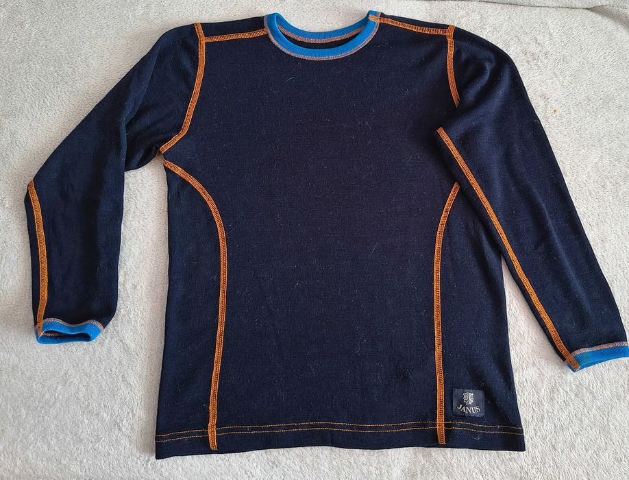 JANUS- komplet 2x koszulki merino 130/8 lat - wełna merynosów