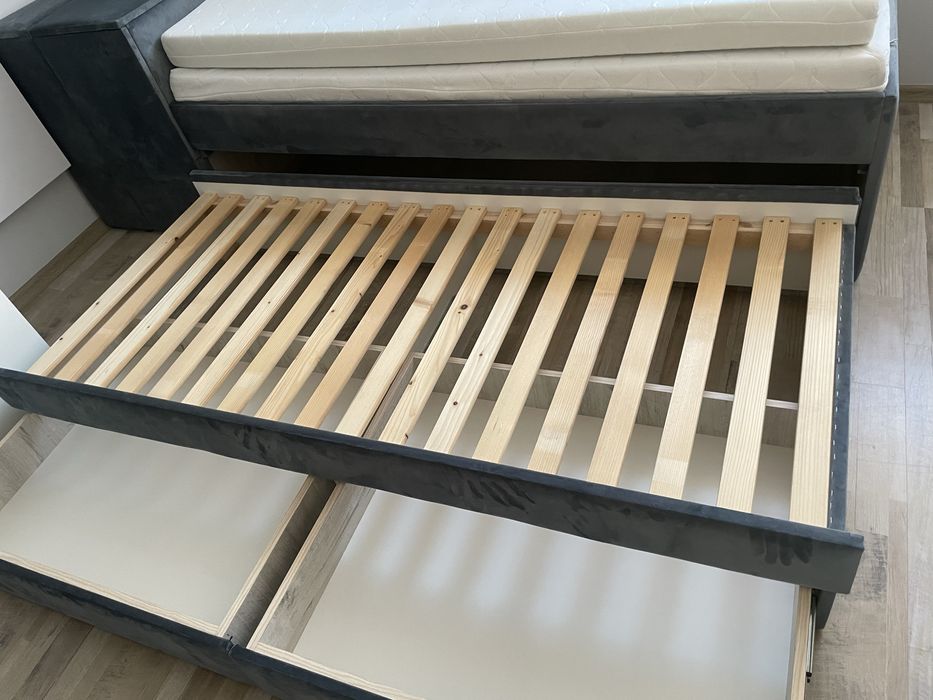 Łóżko podwójne z super rozwiązaniami stan idealny