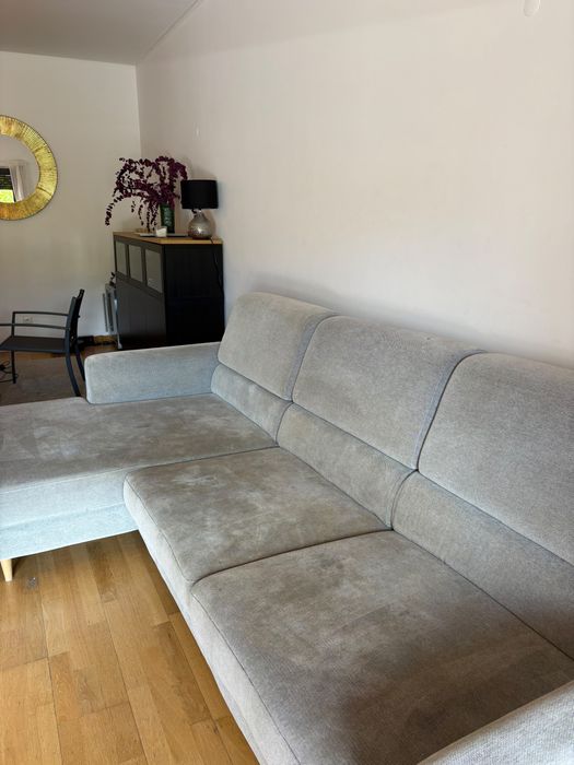 Sofá IKEA SLATORP com chaise longue – Cinzento