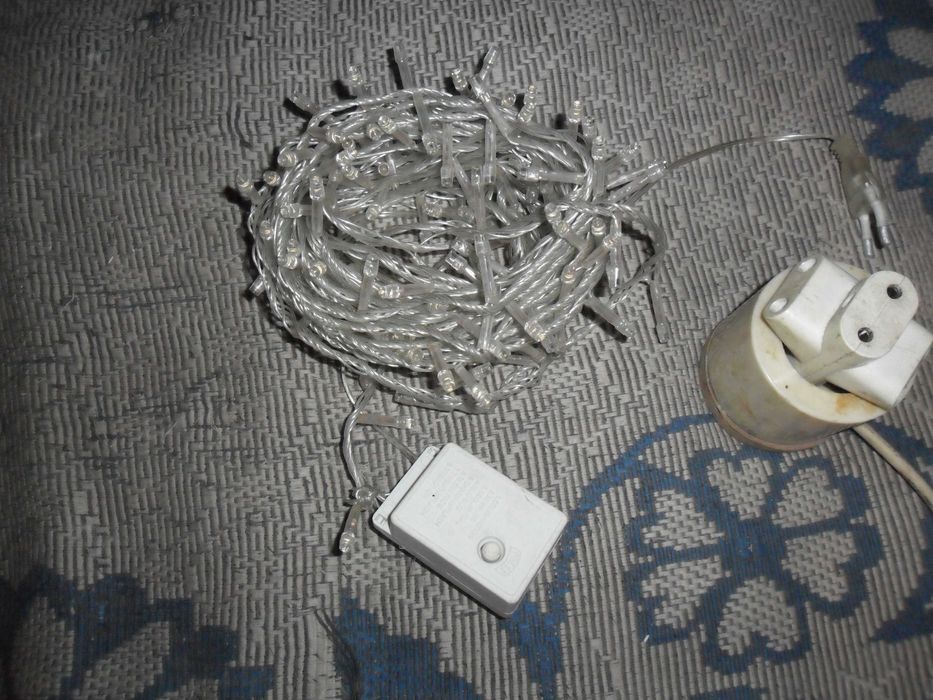 Гирлянда прозрачный провод белая