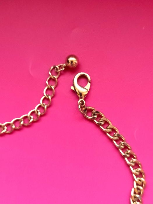 Złoty naszyjnik kolia metalowa