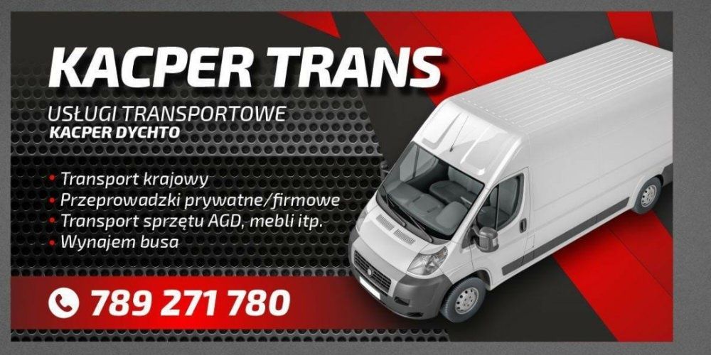 Usługi transportowe, przeprowadzki oraz wynajem busa