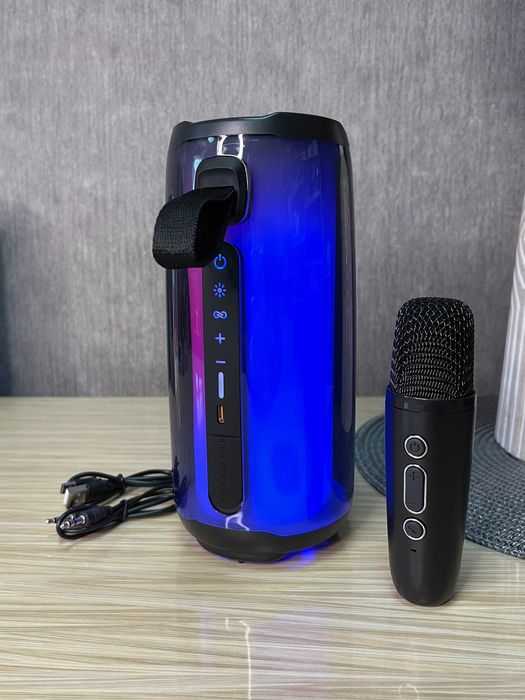 Беспроводная Bluetooth колонка Pulse 5 с подсветкой 20 Вт | микрофон