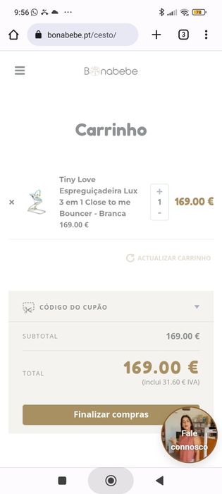 Espreguiçadeira bebé Tiny Love