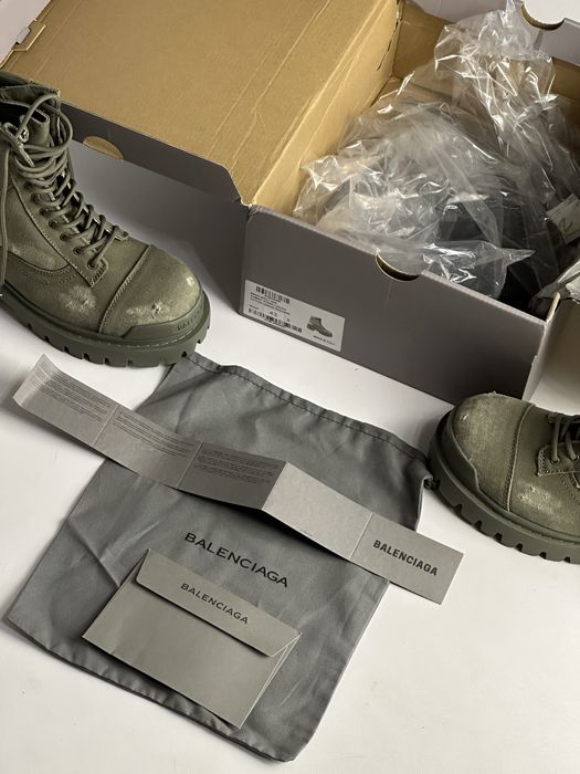 BALENCIAGA Strike boots green army ботинки чоботи боты боти зеленые 43